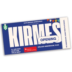 Eintrittskarte "2. Kirmes Opening"